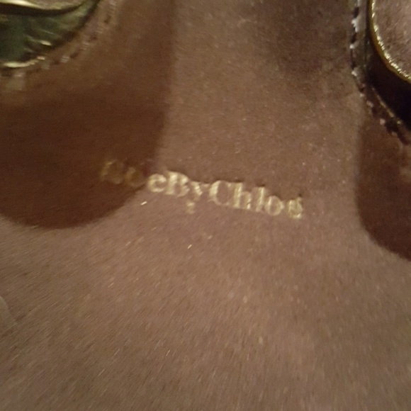 SEE BY CHLOE dark navy leather suade  bag. - Picture 4 of 8